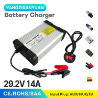 29.2V 14A Aluminum Lifepo4 battery charger for 8S 24V battery pack Electric bike scootor Ebike bicycle with CE ROHS