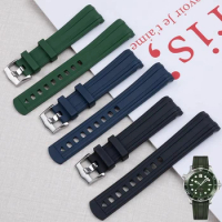 Fluorinerubber Watch Accessories Band for Omega strap Seamaster 300 Speedmaster Ocean wristband Black Green Blue Bracelet 20mm