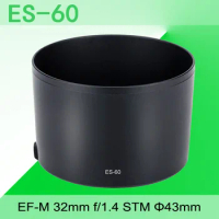 Accessories For EOS M5 M6 M6II M100 M50 M50 Mark II Camera Lens Hood ES60 ES-60 for Canon EF-M 32mm f/1.4 STM 43mm Filter Lens