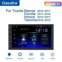 Dasaita for Toyota Corolla Auris Fortuner innova Stereo 2015 2016 2017 2018 2019 Car 2 Din Android 10.0 Stereo Multimedia GPS