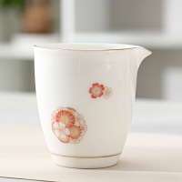 輕奢羊脂玉白瓷茶具公道杯功夫公道壺泡茶公杯陶瓷茶海單個家用