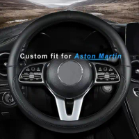 Custom Fit for Aston Martin Car Steering Wheel Cover, Nappa Leather, Non-Slip, Designed for auto Interior Accessories