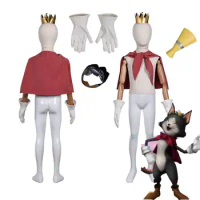 Final Fantasy 7 Remake Cait Sith Cosplay Kids Children Costume FF7 Disguise Cloak Crown Gloves Fantasia Outfits Halloween Suit