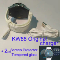 original KingWear KW88 kw08 kw18 dm98 dm368 Smartwatch Smart Watch Tempered Glass Screen Protector Film charging cable charger