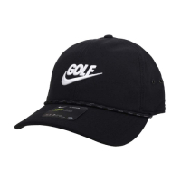 NIKE GOLF 高爾夫運動帽-復古 帽子 防曬 遮陽 鴨舌帽 BV8229-010 黑白