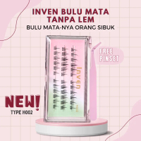 《TANPA LEM》H002 Bulu Mata Palsu Tanpa Lem Premium Natural Wispy Look FREE PINSET / Tweezer hasil nat
