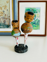 日本昭和 鄉土玩具 民蕓品 木制木芥子木偶人形置物擺飾