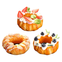 Mô hình bánh donut trái cây mô phỏng dùng để trang trí thực phẩm và bánh mì/donut