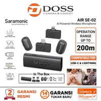 SARAMONIC AIR SE AI-Powered Clip-On & Handheld Dual Wireless Microphone for Smartphone HP Mic Wirele