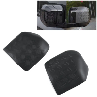 Viền nắp gương cho Land Rover Defender 90/110/130, ABS, bề mặt mờ đen bóng