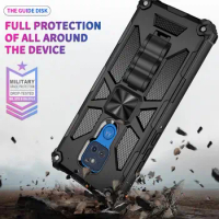 150pcs/Lot Shockproof Armor Phone Case For Motorola G 5G 2022 2021 Stylus Power Edge Plus X30 Pure Invisible Magnetic Bracket