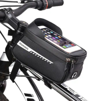 NEWBOLER Cycling Top Front Tube Frame Bag Waterproof 6.5 Inches Phone Case Storage Touch Screen MTB Road Bike Bag