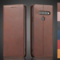 Magnetic attraction Leather Case for LG V50 ThinQ Holster Flip Cover Case for LG V50 ThinQ Wallet Phone Bags Fundas Coque