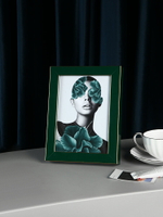 貝漢美輕奢創意相框擺臺6寸7寸玻璃情侶畫框照片方形桌面臥室擺件