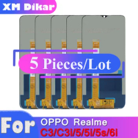 5 Pcs INCELL LCD For Oppo Realme C3 C3i 6i 5 5i 5s LCD Display Touch Screen Digitizer Assembly Replacement Repair Parts
