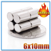 100 PCs N35  pusingan magnet 6x1 6x2 6x3 6x4 6x10 6x2 0mm neodymium magnet Super kuat NdFeB magnet k
