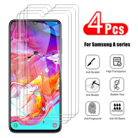 4pcs Glass For Samsung Galaxy A70 Tempered Glass For A70S A50 A50S A40 A40S A30 A30S A20 A20S A10 A10S M30 M30S Screen Protector