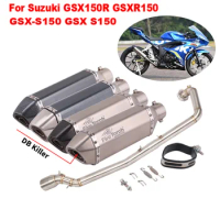 For Suzuki GSX150R GSXR150 GSX-S150 GSX S150 Full System Front Pipe Motorcycle GP Exhaust Link Muffler With Removable DB Killer