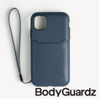 BodyGuardz iPhone 11 Pro Max Accent Wallet(卡槽頂級真皮軍規殼 - 深藍)