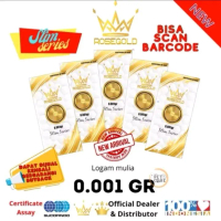 Rosegold Slim Series Logam Mulia 0.001 GR Bisa Scan Barcode Official Dealer & Distributor 100% Indon