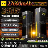 奧海AOHI 星際能量艙 240W 27600mAh 行動電源 PD3.1 大容量 超級快充 3口充電 智能LED