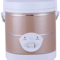 Arier Mini Rice Cooker 12v Multifunction Electric cooker Portable Home Appliance for Kitchen or Camper Gold English Menu
