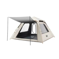 Automatic durable Waterproof Family Canvas Tent No Construction Speed Drive Thickened Tent Sun protection Tent For Campsite