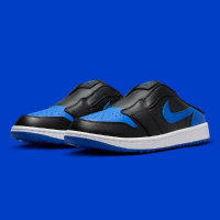 NIKE 耐吉 休閒鞋 Air Jordan 1 Mule Golf 男鞋 女鞋 限量 經典 穆勒鞋 高爾夫 黑色 藍色(FJ1214-002)