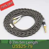 2 Core 2.8mm Litz OFC Earphone Shield Braided Sleeve Cable For Audio Technica ATH-ADX5000 ATH-MSR7b 770H 990H A2DC LN008056