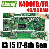 Mainboard For ASUS X409FA X509FA A409F F409F X409F F509F A509F X409FB X509FB X409FJ X409FL X509FL Laptop Motherboard I3 I5 I7 4G