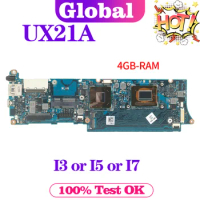 KEFU Mainboard For ASUS UX21A BX21A Laptop Motherboard I3-3217U I5-3317U I7-3517U 4GB-RAM Notebook Maintherboard
