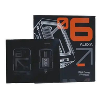 Atomizer Vape Alexa The Six RBA For Boro & DotAio Authentic By Alexa.nation BLACK FROSTED UV BLACK