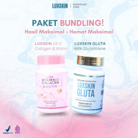 Paket Bundling Luxskin Gluta + Luxskin Vit C Collagen dan Biotin (1 botol - 30 kapsul)