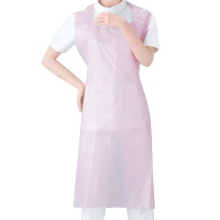 日本OSAKI大崎-無袖拋棄式PE圍裙(粉紅)60入x3盒