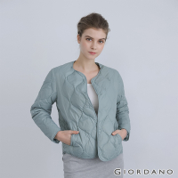 GIORDANO 女裝素色輕薄羽絨外套 - 57 石板綠