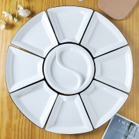 抖音網紅過年團圓陶瓷拼盤創意個性餐具組合盤子家用圓桌菜盤套裝