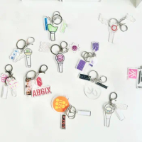 Light Stick Keychain Three Piece Set ITZY TWICE IU WJSN IZONE GOT7 MONSTA X GIDLE Pendent Fans Gift Collectible