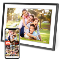 Frameo 10.1 Inch WiFi Digital Picture Frame，1280 * 800IPS HD Cloud Smart Digital Photo Frame,32GB Storage, Wall Mountable, Auto-