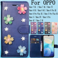 Sunjolly Mobile Phone Cases Covers for OPPO Reno 7 7Z 6 5 5F 4Z Z Pro Plus 4G 5G Case Cover coque Flip Wallet for OPPO Reno 7 5G