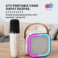 Speaker Bluetooth Karaoke + Microphone Wireless Full Bass Portable Abs Handphone Tv
