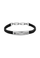 Maserati Maserati Leather Bracelet ,Men's Jewels ,Stainless Steel,19+3.5cm,BLACK Leather,JM525AVE36(