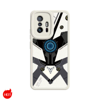 Teknologi sarung telefon Xiaomi 11T, kalis kejutan, kulit kambing, Mech (MI11T / 11TPro, putih, hita