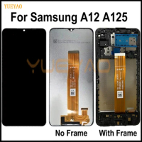 For Samsung Galaxy A12 LCD SM-A125F SM-A125F/DSN LCD Display Touch Screen For Samsung A125 LCD Screen Replacement With Frame