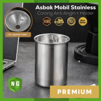 ZU145 ASBAK MOBIL AESTHETIC Anti Angin Corong Portable Stainless Steel Warna Hitam Hijau Silver PREM