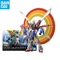 Bandai Gunpla Rg 1/144 Gf13-017Njii God Gundam Assembly Model High Quality Collectible Anime Robot Kits Models Kids Gift