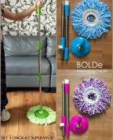 SET Tongkat Kepala + Kain Pel Supermop BOLDe Komplit Handle Set + Kain