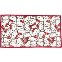 小禮堂 Hello Kitty 單人絨毛毛毯 80x150cm (紅大頭滿版款)