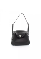 Hermes Pre-Loved Hermès Lindy 26 Shoulder bag Clemence leather black silver hardware W engraved