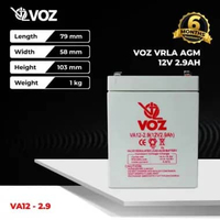 Voz Baterai VRLA 12V 2.9 Ah | Baterai Aki Voz 12V