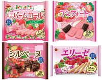 【江戶物語】北日本 草莓季 BOURBON  帆船餅 可可蛋糕 迷你奶油蛋糕捲 布如蒙 三角蛋糕